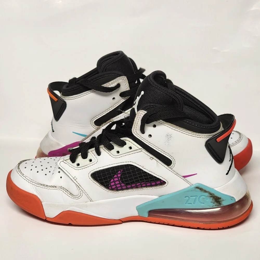 Nike Air Jordan Mars 270 GS White Hyper Violet Sneakers Shoes Boys 5.5 Y